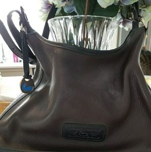 Dooney & Bourke Brown Leather Bucket Shoulder Bag